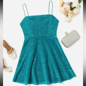 Teal sparkle dress Taylor swift fearless era large eras tour